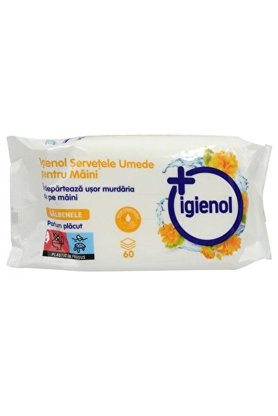Igienol Wet Wipes, Igienol, Maini 60 pcs Yellow