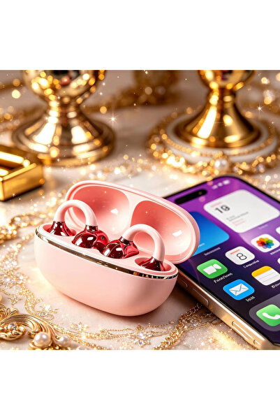 choice2 سماعات أذن لاسلكية رياضية DM08-Pink بتصميم مفتوح مع مشبك، سماعات بلوت...