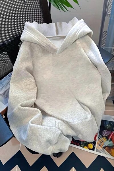 Oksit Sunny Day Botanical Sırt Baskılı Oversize Kapüşonlu Sweatshirt | Çiçek Desenli Şardonlu Kumaş Hoodie