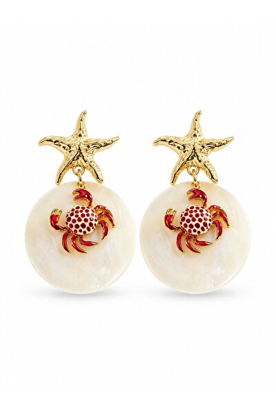 serelya Sea Star and Crab Figured Dangle Earrings