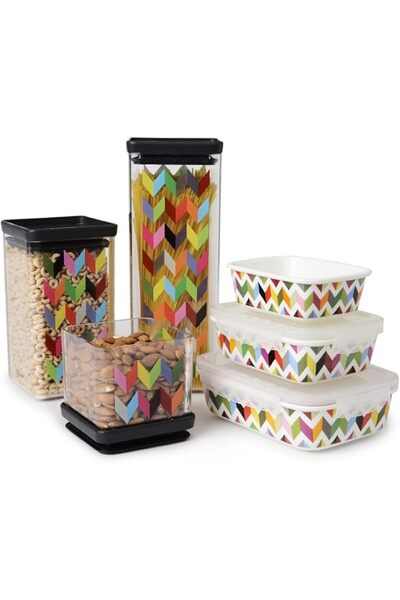 French Bull 118DSC 3 Piece Pantry Airtight Stackable Dry Food Storage Contain...