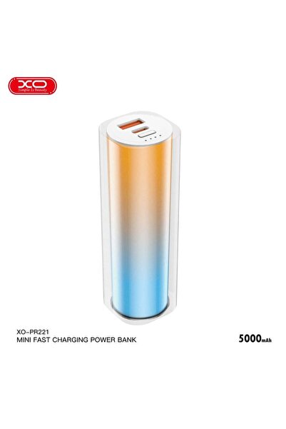 Xo 22.5W Hızlı Şarjlı Mini 5000 mAh Çift Çıkışlı Taşınabilir Şarj Cihazı Powerbank