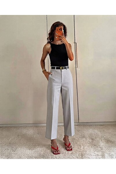 SALTİX Women's High Waist Fabric Trousers