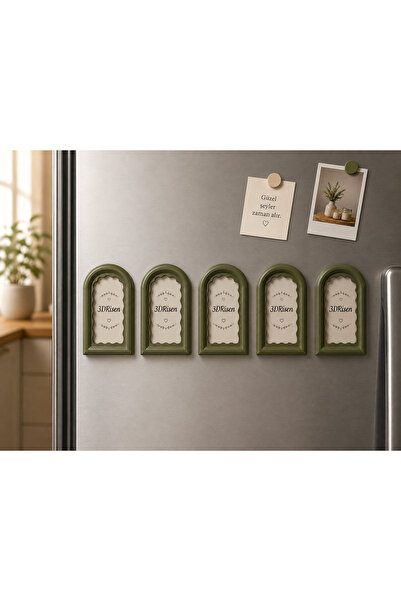 3DRisen 5'li Dekoratif Vintage Magnet Seti