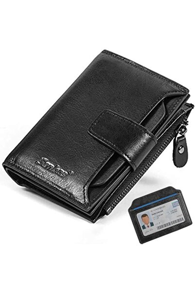 Senbos Minimalist Wallet with AirTag Holder, PU Leather Slim Wallet Automatic...