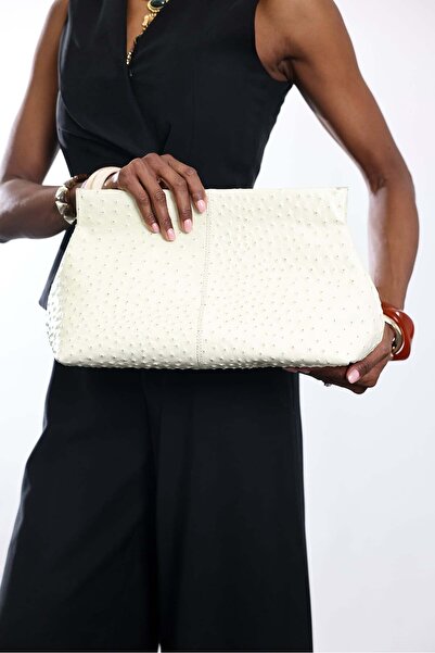 5in1Canpolat Kemik Paris Deve Kuşu Clutch Çanta 7981