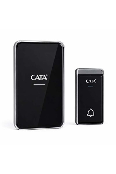 Cata Led Işıklı Kablosuz Uzaktan Kumandalı Kapı Zili Siyah