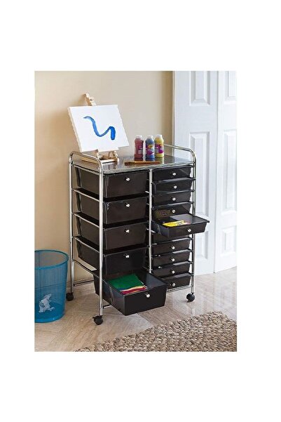 Generic Zenments 15 Drawer Rolling Storage Cart, Mobile Drawer Carts for Craf...