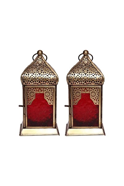 Generic Handmade Decorative Candle Holder Vintage Lantern| Red | Living Room,...