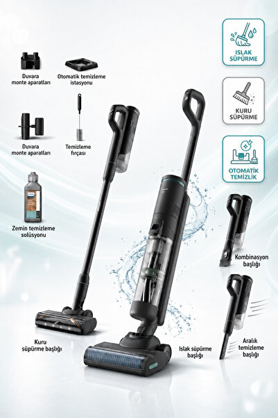 Philips AquaPlus 7000 Serisi Zemin Yıkayan ve Süpüren 2'si 1 Arada Kablosuz D...