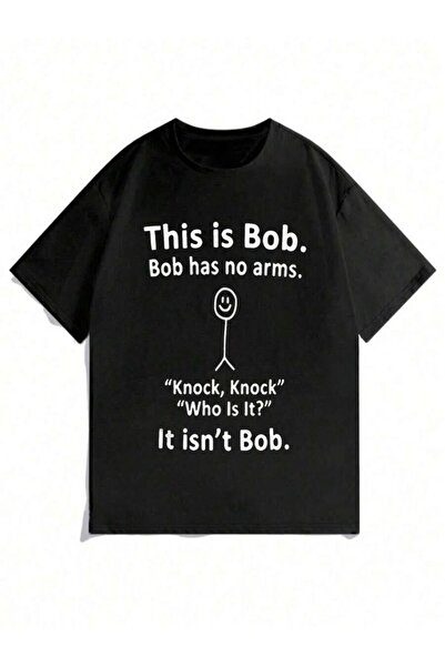 799 Teen Boy Slogan Print Loose Fit Round Neck Short Sleeve Casual T-Shirt