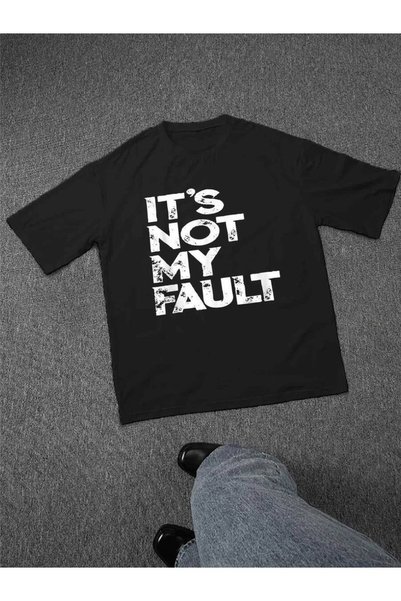9TAY It's Not My Fault Men's Graphic Print Crewneck TShirt Super Soft Combed Cotton Tee Sarcastic Humor Style For Casual Wear,Parties & Everyday Comfort Pe