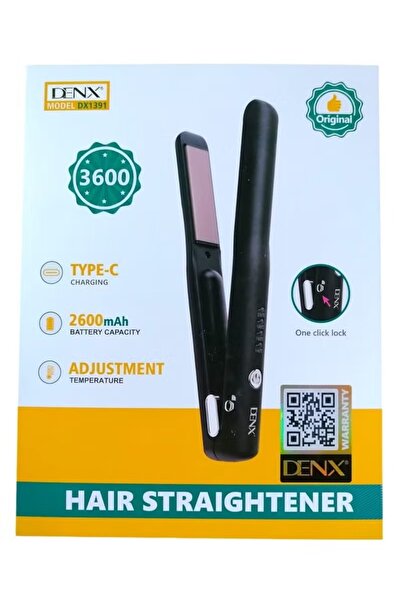 Denx مكواة شعر سيراميك DX1391 مع طلاء سيراميك لتسهيل التمليس، وقت تسخين 30 ثا...