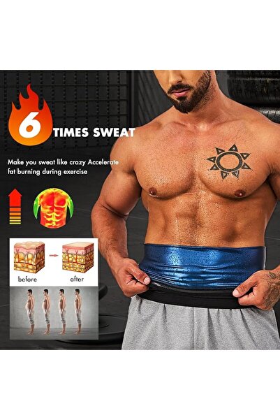 GENERAL Waist Trimmer Trainer for Men Lower Belly Fat Sauna Suit Sweat Belt B...