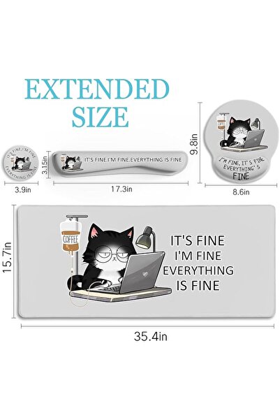 GENERAL LIMKRIAN Ergonomic Mouse Pad with Wrist Rest, Succulents Office Suppl...