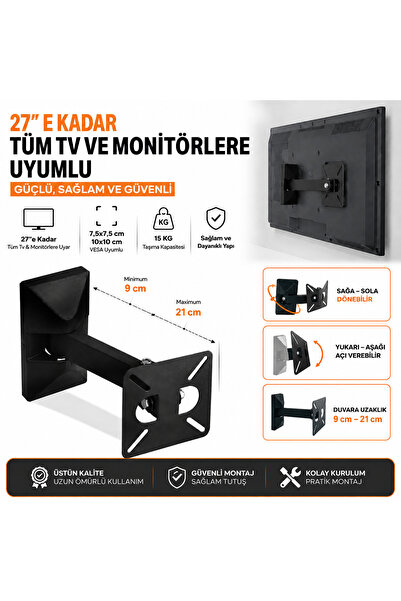 bt bayır teknoloji Tv Aparat 10/27 Arası Lcd-led Monitör Hareketli Tv Askı Ap...