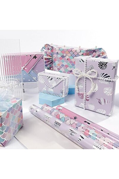 Tazweeq Mermaid Wrapping Paper Roll, 40 * 300CM Per Roll, Rolls Gift Wrapping...