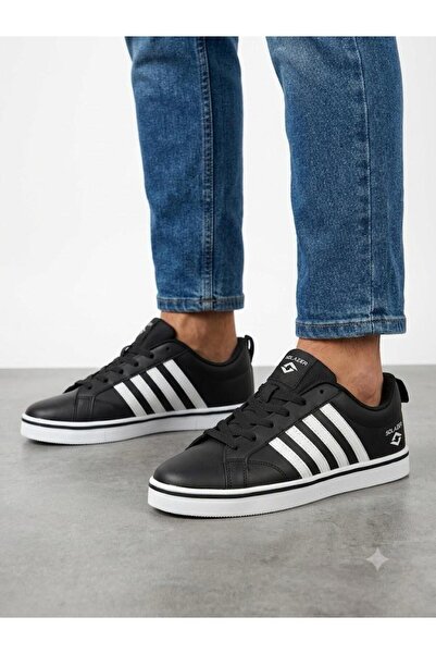 Lütfi Men's Black Orthopedic Sole Casual Sneaker Walking Shoes