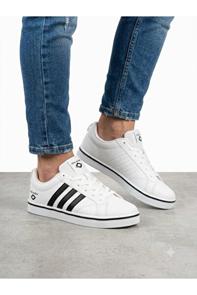 Lütfi Men's White Orthopedic Sole Casual Sneaker Walking Shoes