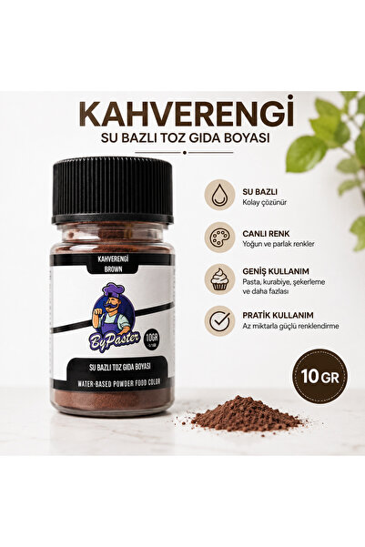 By Paster SU BAZLI TOZ GIDA BOYASI KAHVERENGİ 10 g