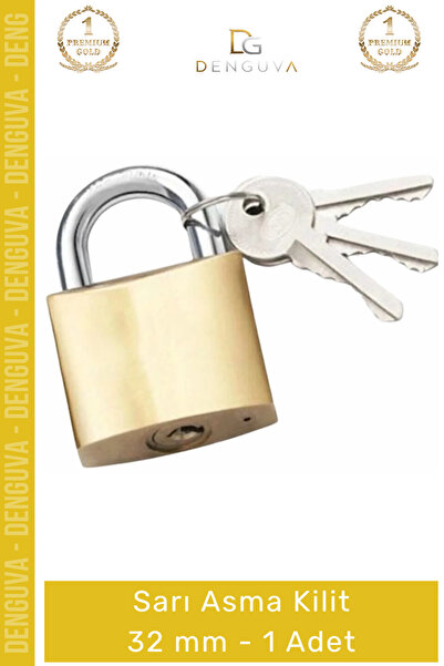 Denguva # Padlock Brass Body Durable Professional Hardened Steel Shackle Yell...