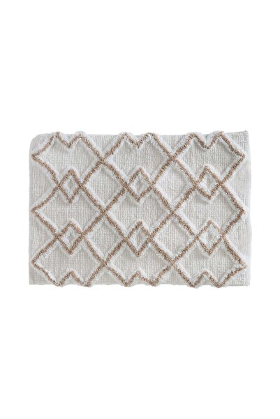 FİVE Rug 50x75 cm, Alb, Taupe