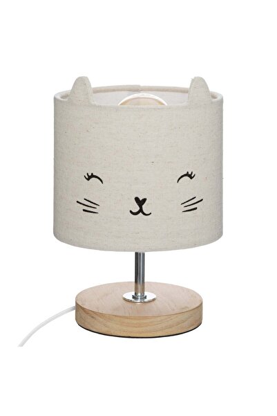 Atmosphera for kids Lampă de birou pentru copii, pisică „Toxey” - Gri, H.21 cm