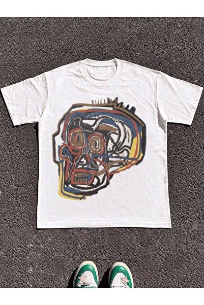 9JY 220g Thick Pure Cotton Art Inspired T - Shirt, Abstract Portrait Graphic