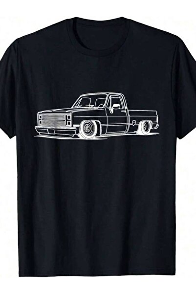 LİNA06 تي شيرت 1987 Squarebody Silhouette Square Body Truck C10، تي شيرت برقب...