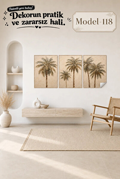 Akıllı Kağıt Table with Static Cling Feature - Poster Flower (Model- 118)