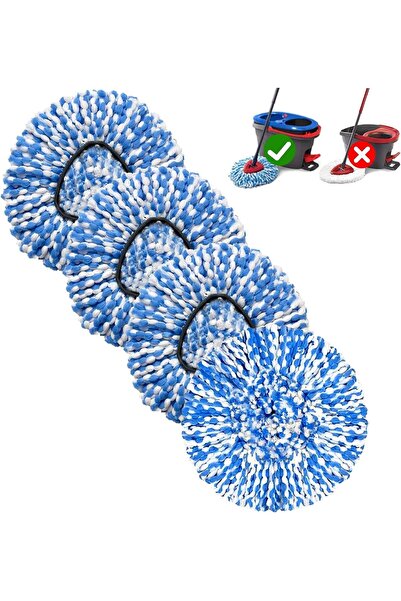 STARSTAR 4-Pack Replacement Mop Heads for RinseClean 2 Tank Systems - Spin Mo...