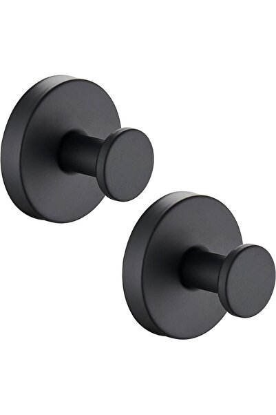 STARSTAR 2-Pack Waterproof Black Suction Cup Hooks for Wreaths, Towels & Bath...