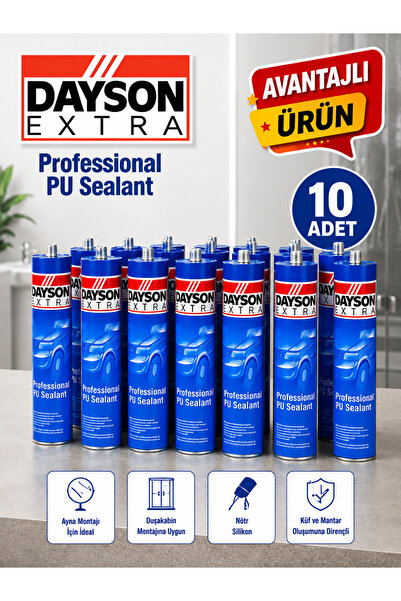 DAYSON *10 Adet* Gri Mastik Ekstra Güçlü Yapıştırıcı 280 Ml Üstün Yapışma ve ...