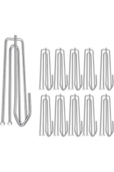 STARSTAR 60 stainless steel four-prong curtain hooks for securing pleated cur...