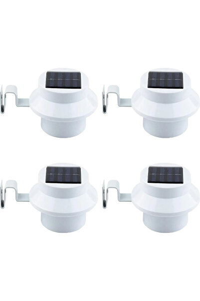 STARSTAR 4-Pack Solar LED Gutter Lights – White Solar Night Lights, Wall Ligh...