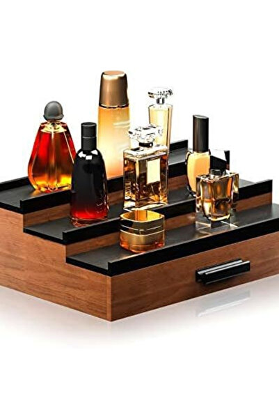 STARSTAR Men's perfume storage rack, three-tiered with drawers, perfume displ...
