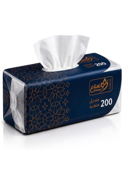 Generic Brand ورق مناديل - قطعة واحدة - 200 ورقة في العبوة - طبقتان |   منادي...