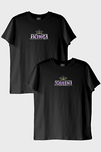 lofux Queen King Double Black T-Shirts
