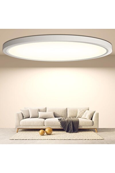 Dotail Plafonieră LED, 24W, 2640 lm, alb neutru 4000K, IP44, CRI 80+, Ø30 x 2...