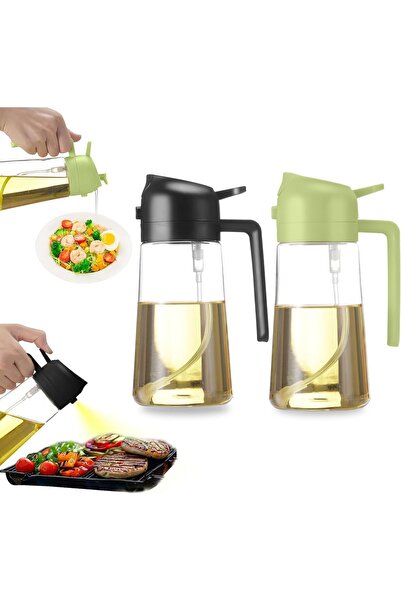 OEM 2-in-1 Oil Dispenser and Sprayer, Drip-Free Kitchen Set, 470ml, 2 pcs