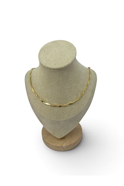 Home Çelik Yılan Model Zincir Kolye 50 cm - Günlük Şık Kadın Kombin Takısı Gold