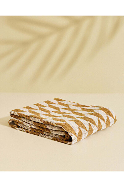 REDTAG Beige Abstract Bath Towel 70x140cm