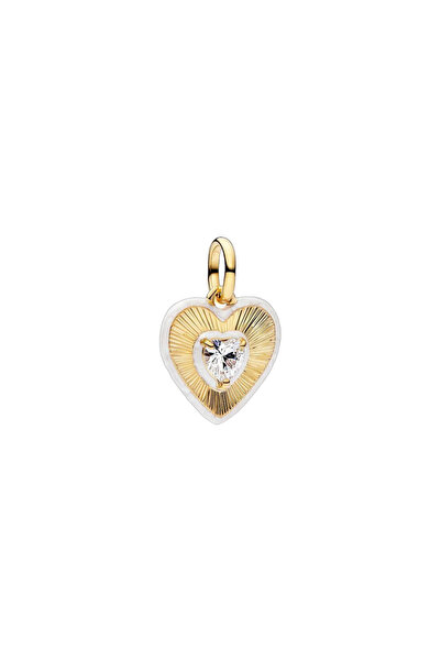 OEM White Heart Talisman with Stone