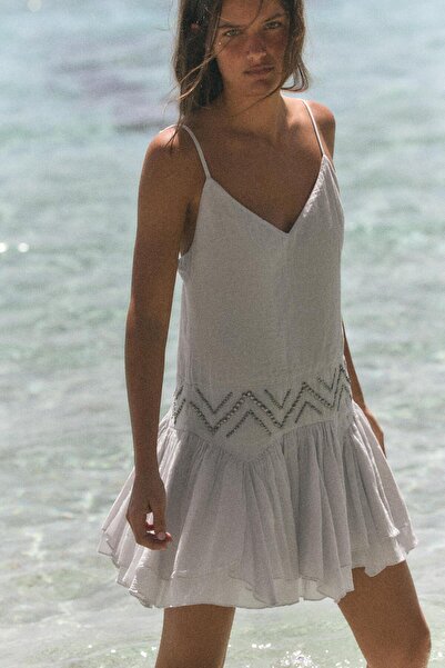 Buti Allbucks Za -Ra Strappy Studded Muslin Short Dress Abzra00015