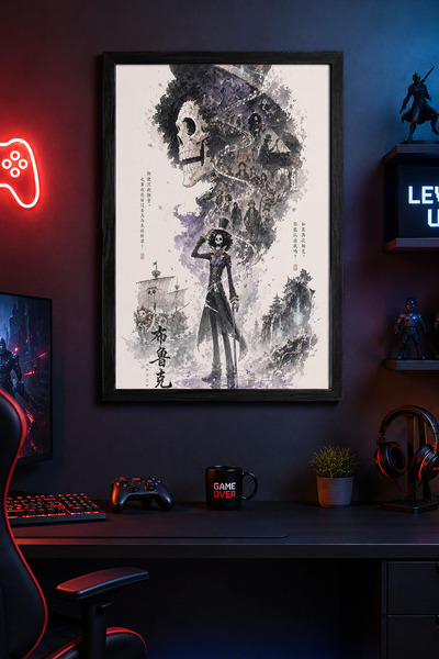 Charmbi Poster înrămat în lemn Brook One Piece, cadou, pictură murală, imprim...