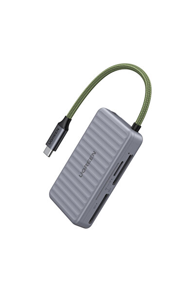 Ugreen Cititor de carduri USB-C 2x SD 1x TF pentru telefoane Qi, cu viteză
