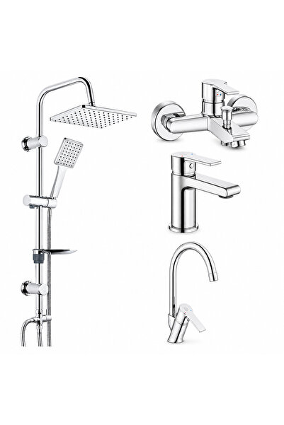 AR E.C.A Lite Bathroom Faucet + Washbasin Faucet + Sink Faucet + Tema 53242 R...