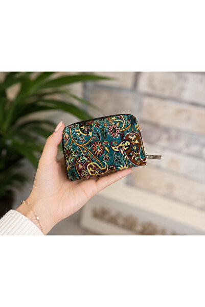 GÜL HEDİYELİK EŞYA Kilim Desenli Terme Kumaş 11 Bölmeli Unisex Kartlık