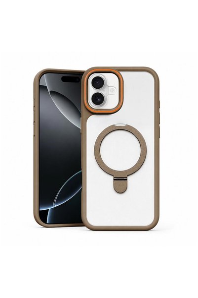 Zebana Apple iPhone 17 Compatible Case with Magring Stand Silicone Case Deser...