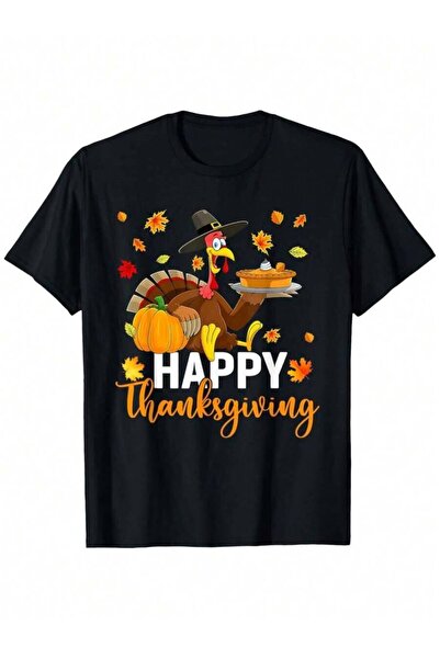 2BIR Thankful Grateful Turkey Women Happy Thanksgiving T-Shirt